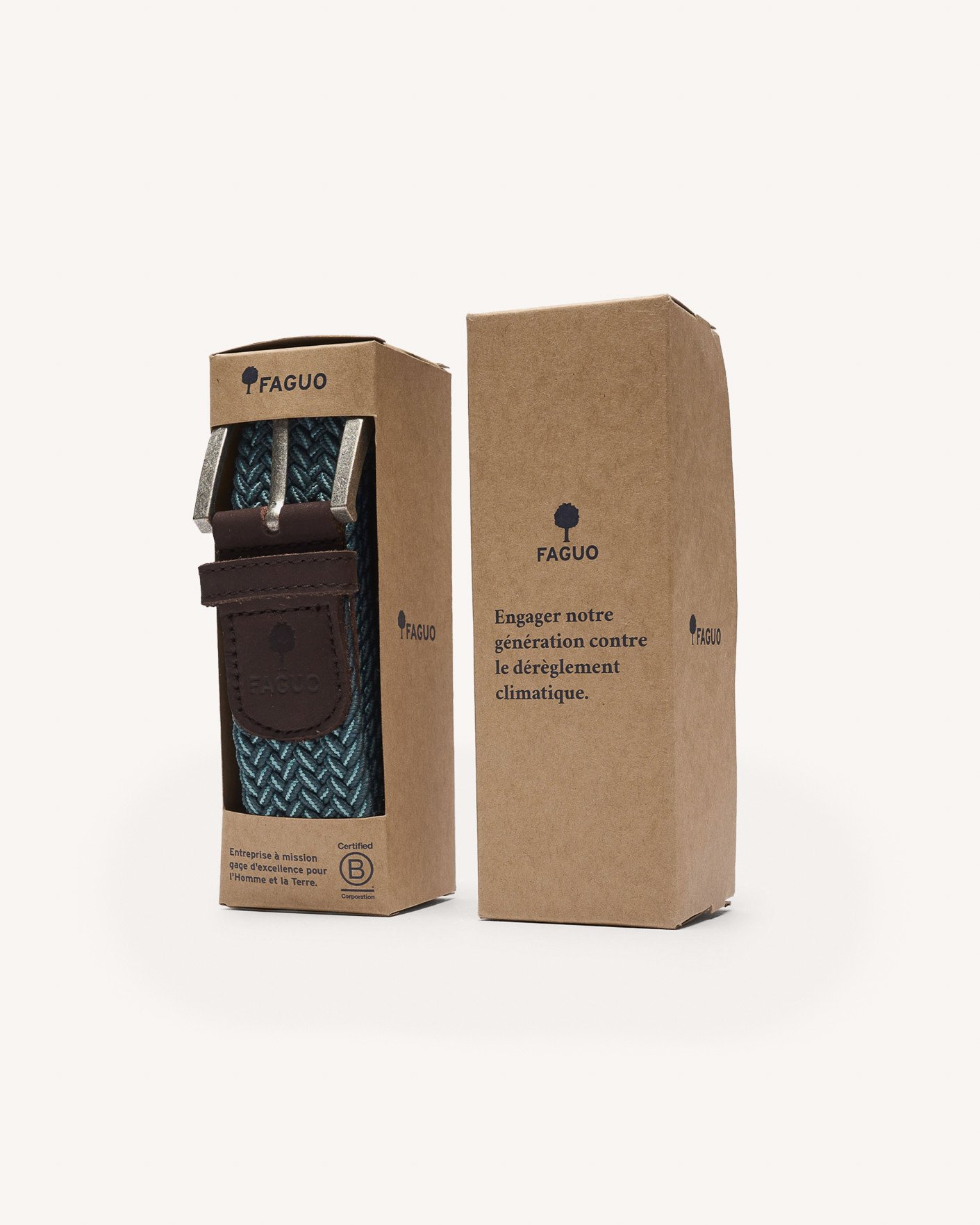 Ceinture bleue & verte - SQUARE BELT