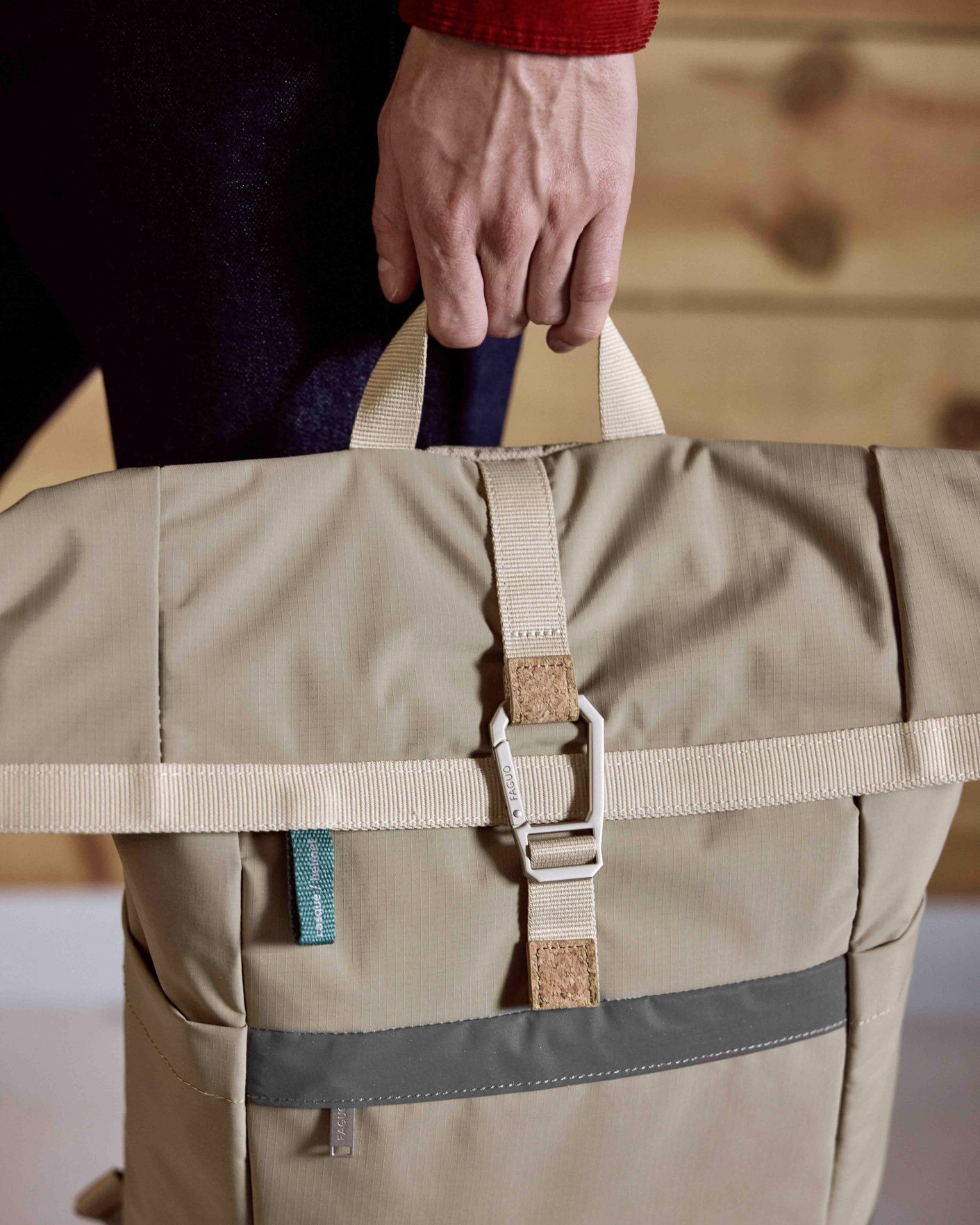 Sac à dos beige clair - CYCLING MEDIUM