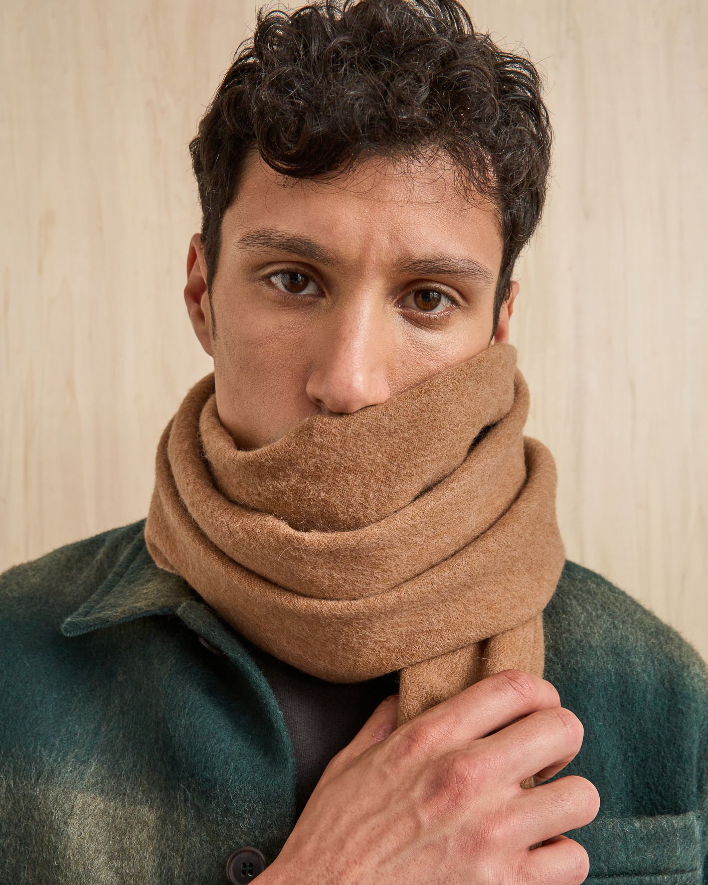 Echarpe 100% laine camel - SCARF