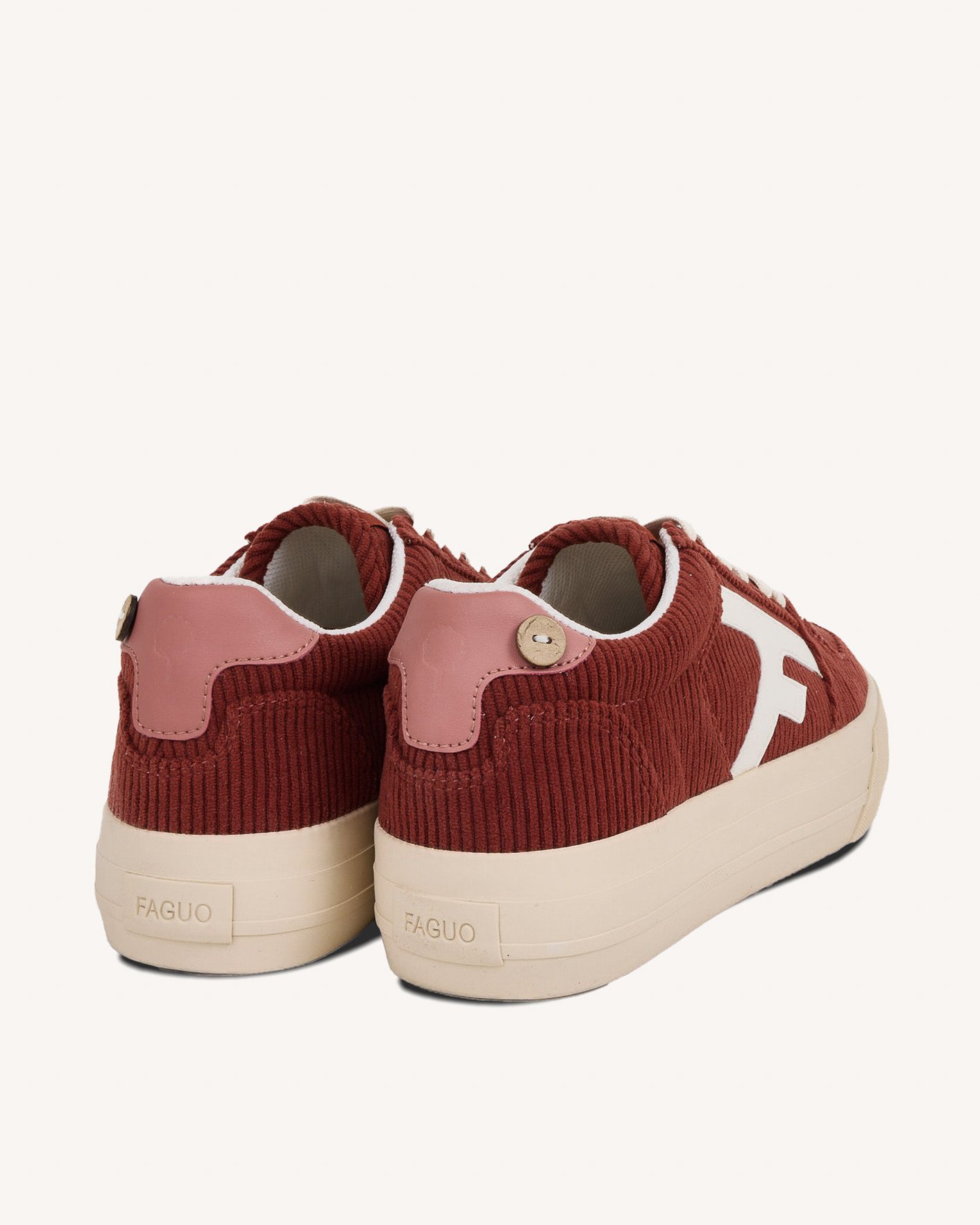 Baskets en velours bordeaux suède - WALNUT PLATFORM