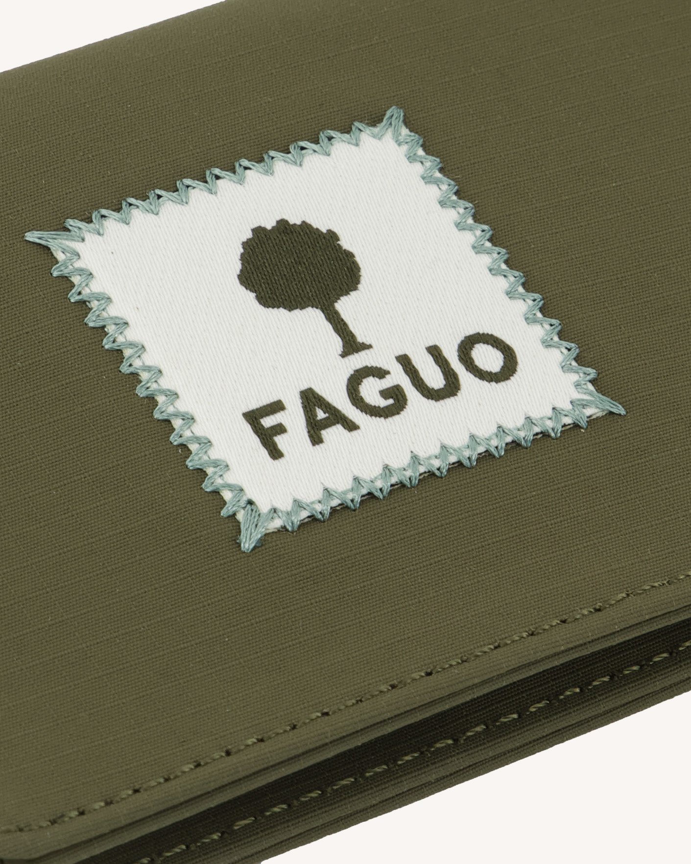 Porte-feuille en cuir vert olive foncé - WALLET