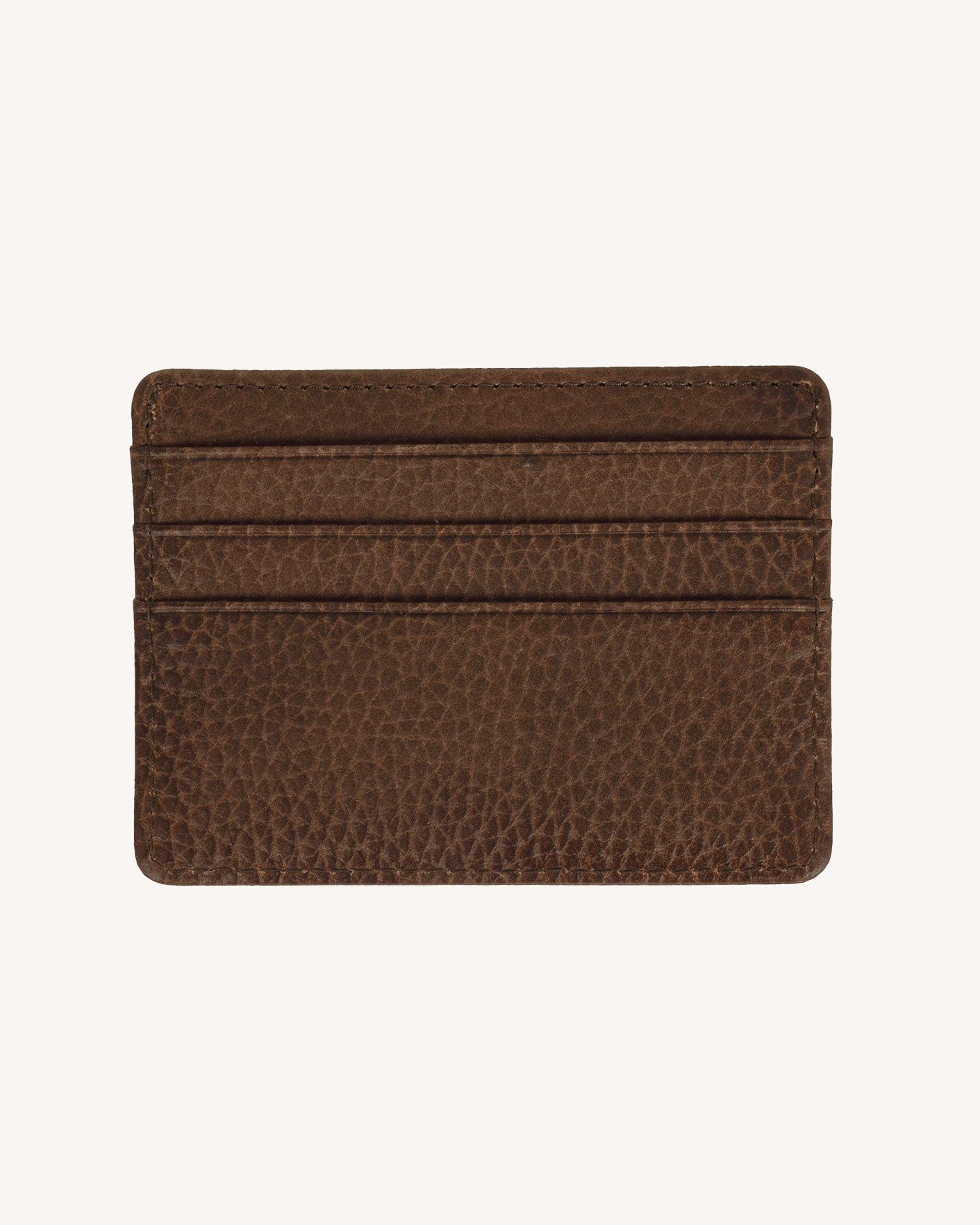 Porte-carte en cuir camel - CARD HOLDER