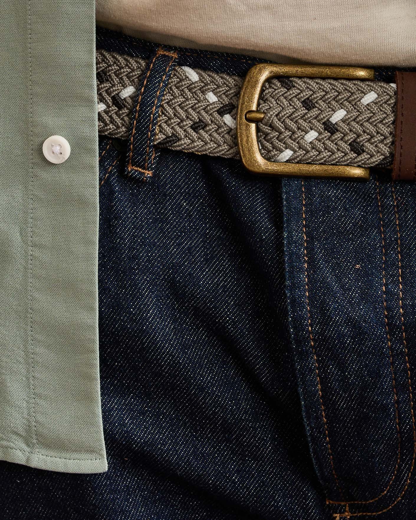 Ceinture beige & marron - CLASSIC BELT