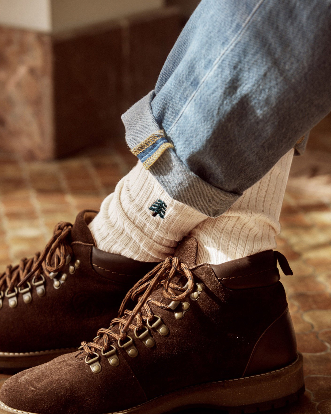 Lot de chaussettes x2 écrues & marine coton - SOCKS