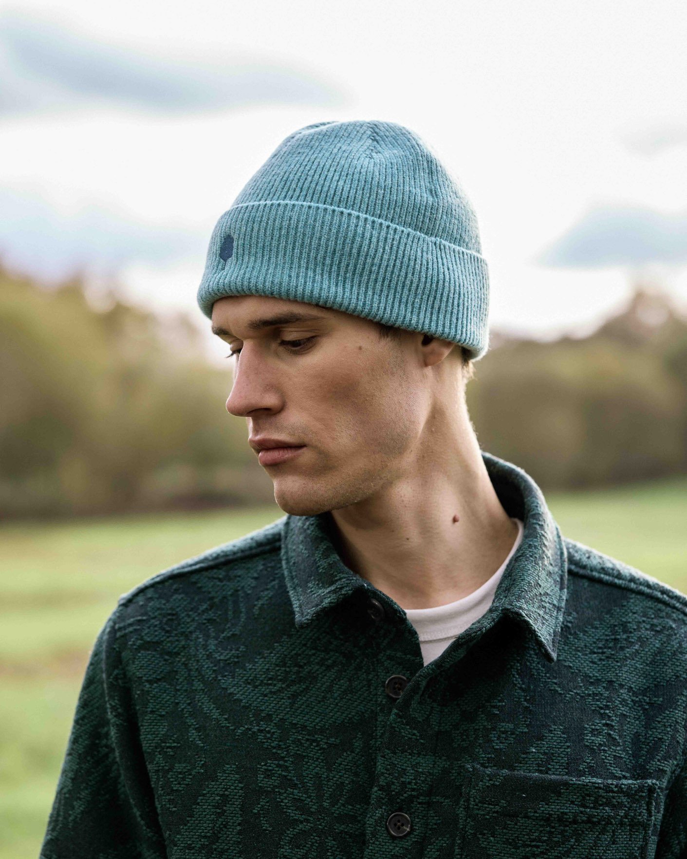 Bonnet bleu clair laine - BEANIE