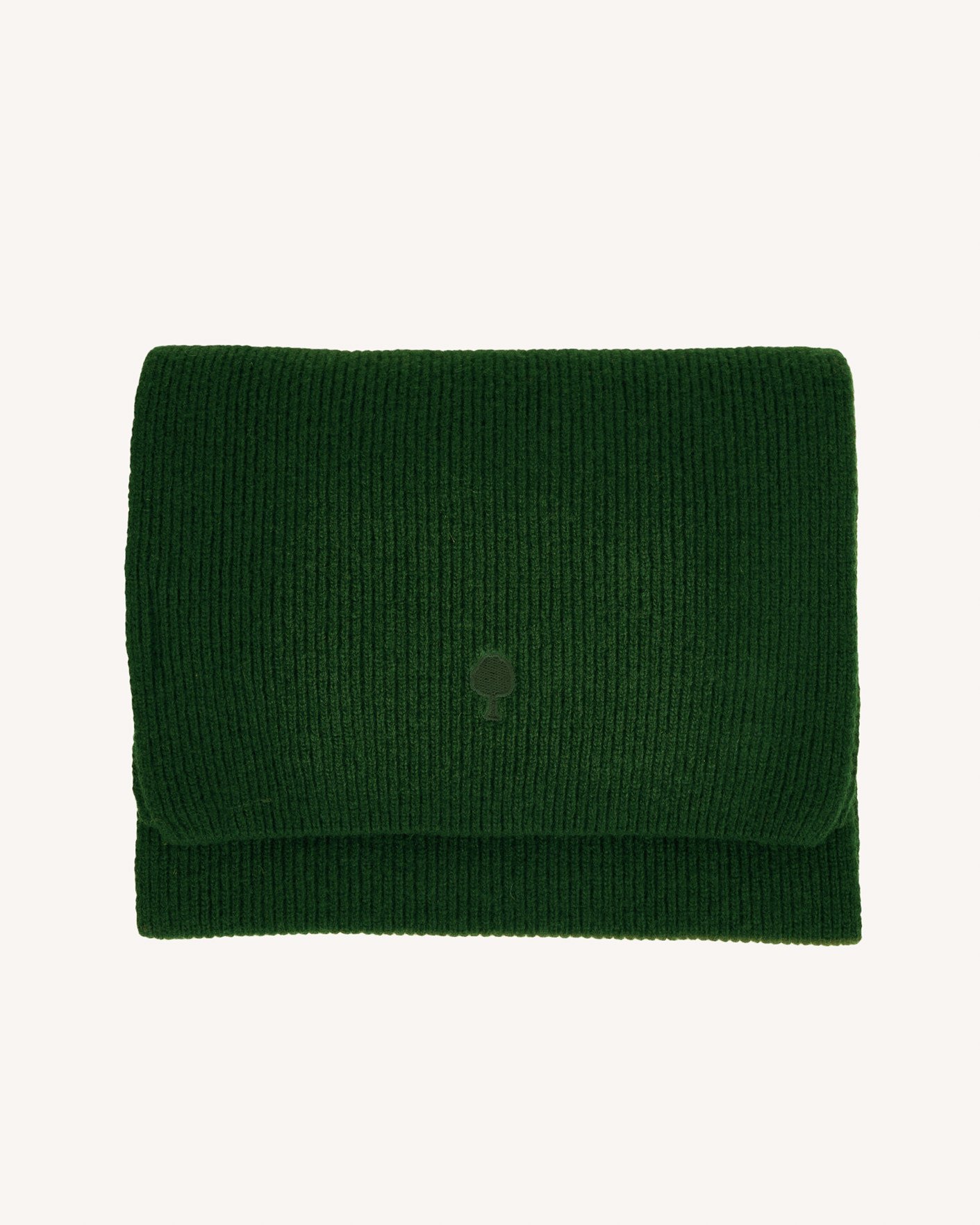 Echarpe laine mélangée vert sapin - KNIT SCARF