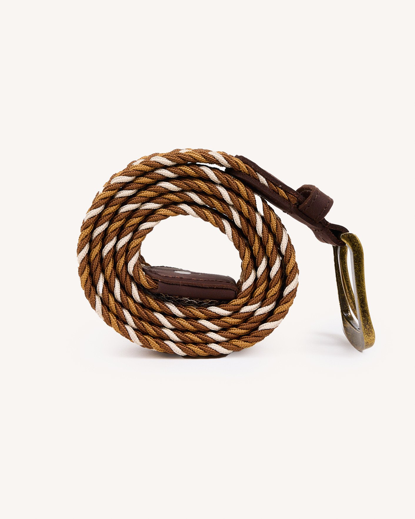 Ceinture camel & écru - CLASSIC BELT