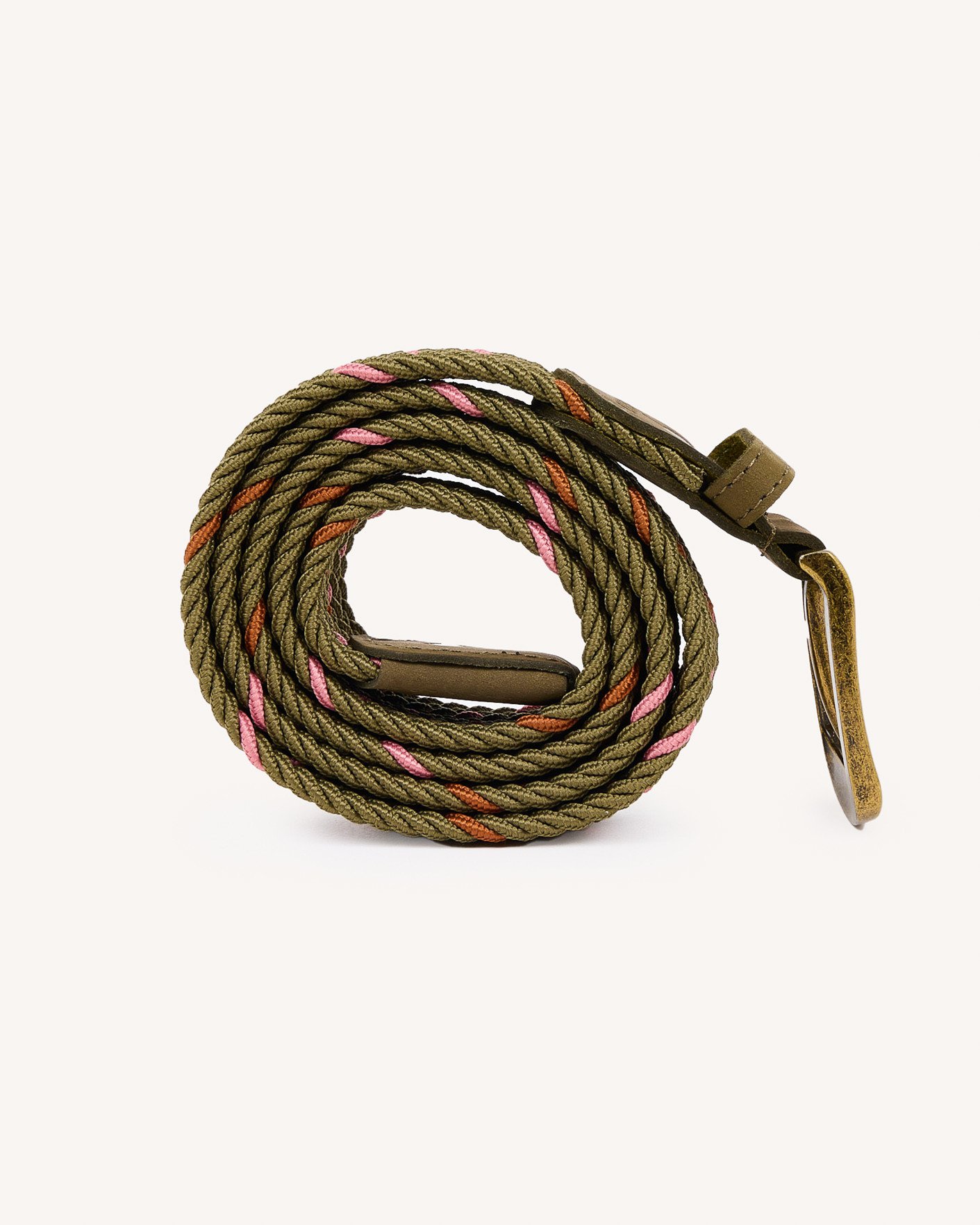Ceinture kaki & rose - CLASSIC BELT